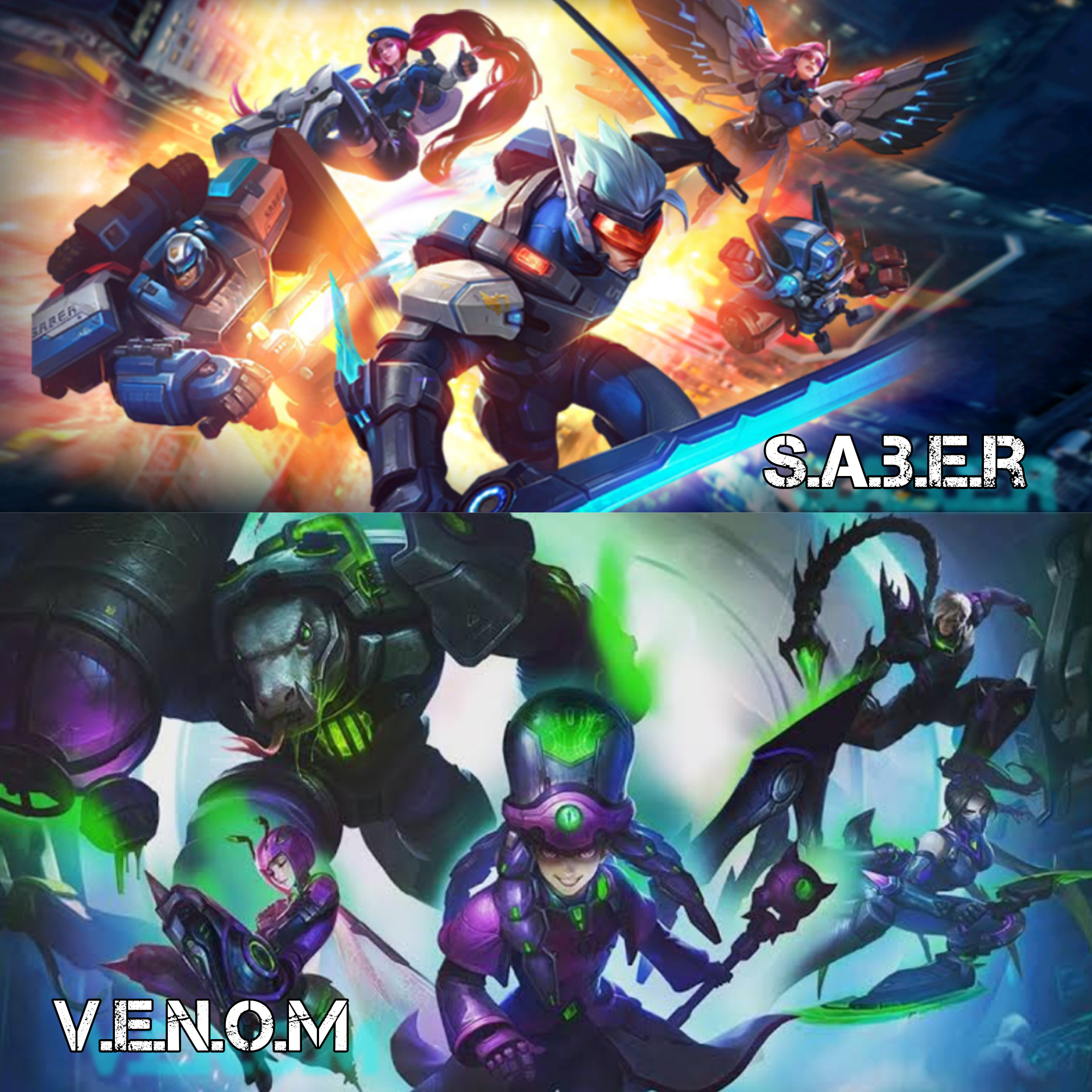 KISAH SQUAD S.A.B.E.R VS SQUAD V.E.N.O.M MOBILE LEGENDS